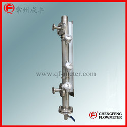 UHC-517C  turnable flange connection  Magnetical level gauge [CHENGFENG FLOWMETER]  Chinese professional manufacture Stainless steel tube alarm switch & 4-20mA out put